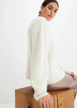 bonprix Bekleidung·Umstandsmode|Bekleidung·Jeans^Grobstrick-Pullover wollweiß