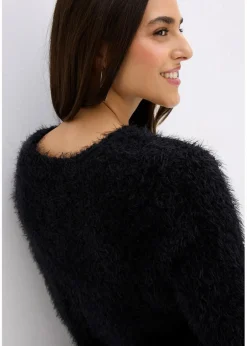 bonprix Bekleidung·Umstandsmode|Strickmode^Grobstrick-Pullover schwarz
