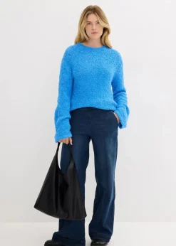 bonprix Bekleidung·Umstandsmode|Bekleidung·Jeans^Grobstrick-Pullover aus kuscheligem Bouclé brilliantblau