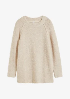 bonprix Bekleidung·Umstandsmode|Bekleidung·Jeans^Grobstrick-Pullover aus Teddygarn creme