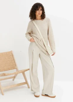 bonprix Bekleidung·Umstandsmode|Bekleidung·Jeans^Grobstrick-Pullover aus Teddygarn creme