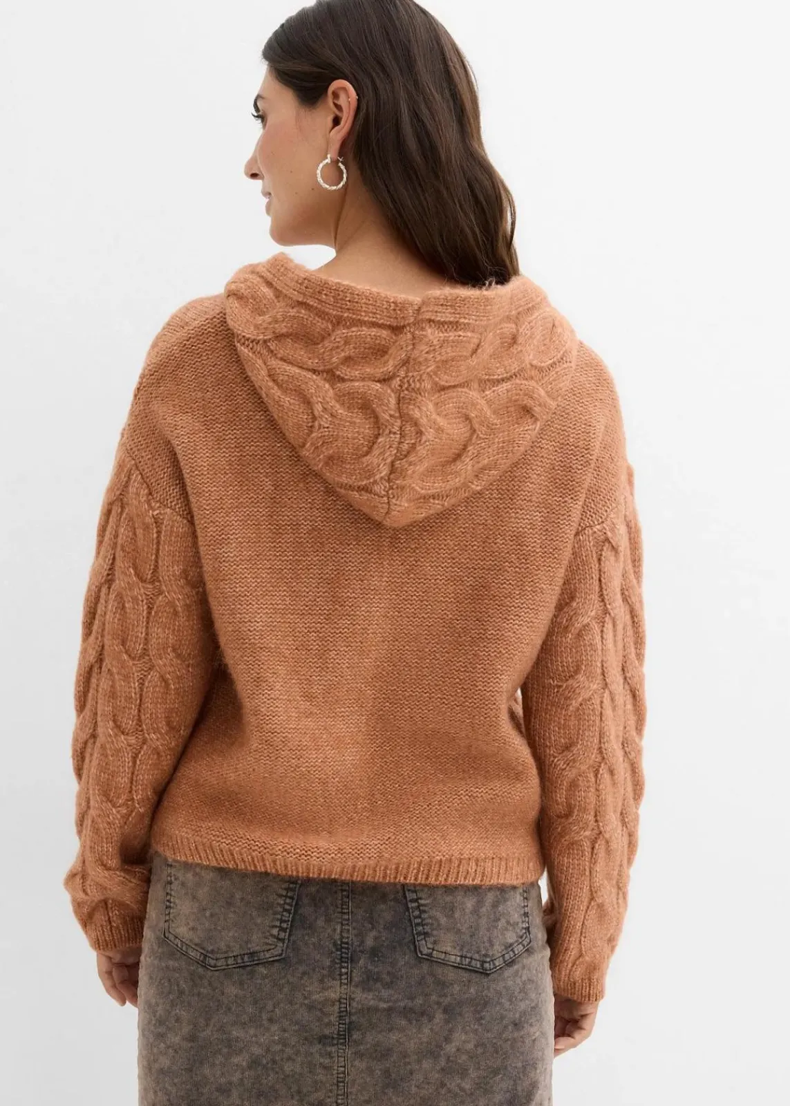 bonprix Nachhaltigere Materialien|Pullover & Strickjacken^Grobstrick-Pullover aus weichem Woll-Mix schokosorbet