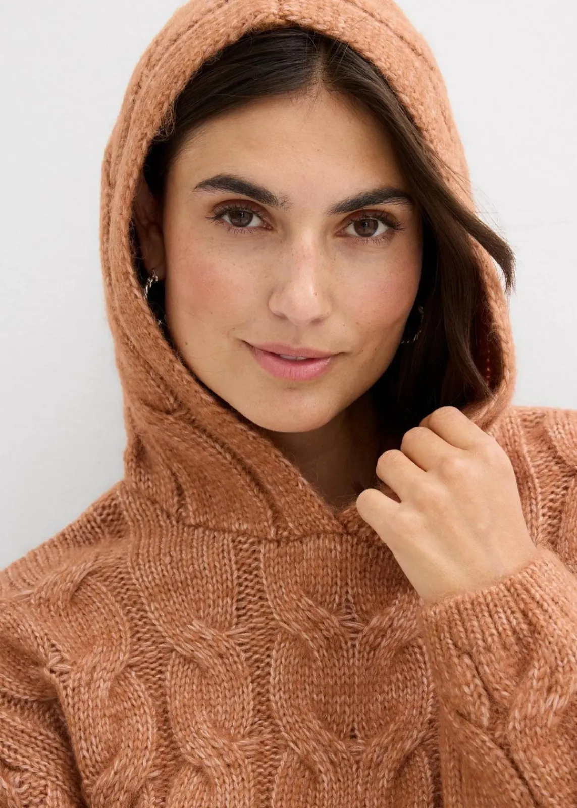 bonprix Nachhaltigere Materialien|Pullover & Strickjacken^Grobstrick-Pullover aus weichem Woll-Mix schokosorbet