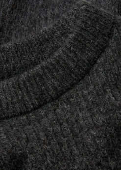 bonprix Pullover & Strickjacken|Strickmode^Grobstrick-Pullover aus weichem Woll-Mix anthrazit meliert
