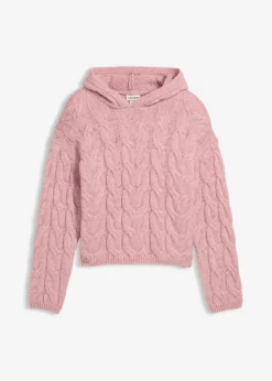 bonprix Strickmode|Pullover & Strickjacken^Grobstrick-Pullover aus weichem Woll-Mix aschrosa