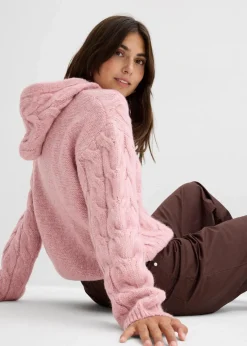 bonprix Strickmode|Pullover & Strickjacken^Grobstrick-Pullover aus weichem Woll-Mix aschrosa