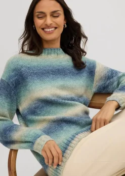 bonprix Strickmode|Pullover & Strickjacken^Grobstrick-Pullover aus weichem Woll-Mix tiefblau