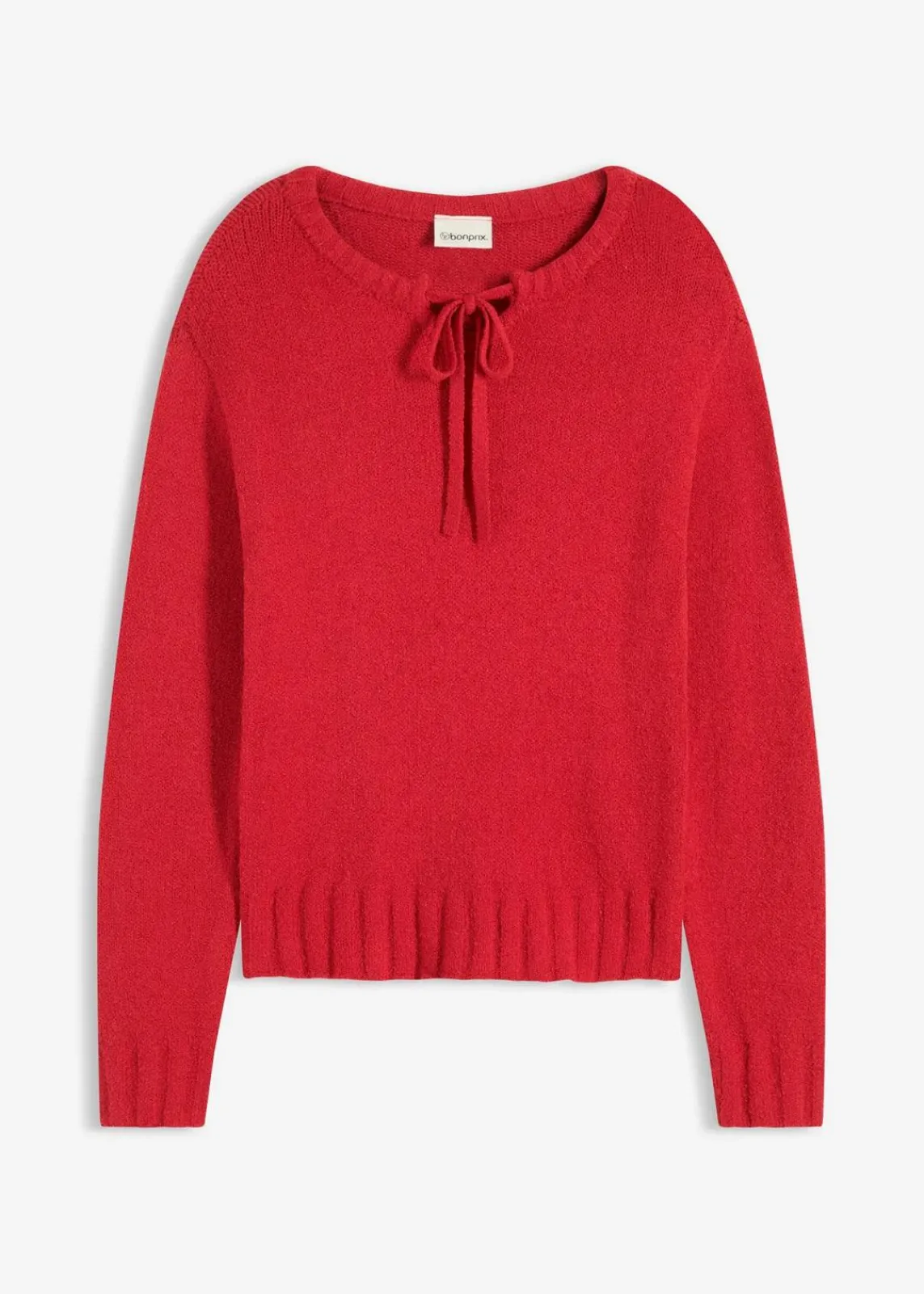 bonprix Bekleidung·Umstandsmode|Bekleidung·Jeans^Grobstrick-Pullover mit Bindelösung chillirot
