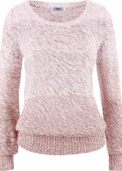 bonprix Bekleidung·Umstandsmode|Bekleidung·Jeans^Grobstrick-Pullover mit Farbverlauf antikrosa