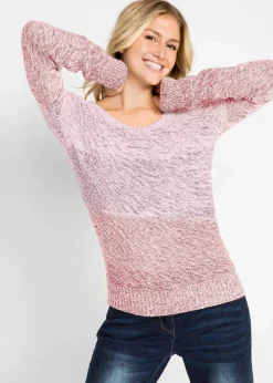 bonprix Bekleidung·Umstandsmode|Bekleidung·Jeans^Grobstrick-Pullover mit Farbverlauf antikrosa