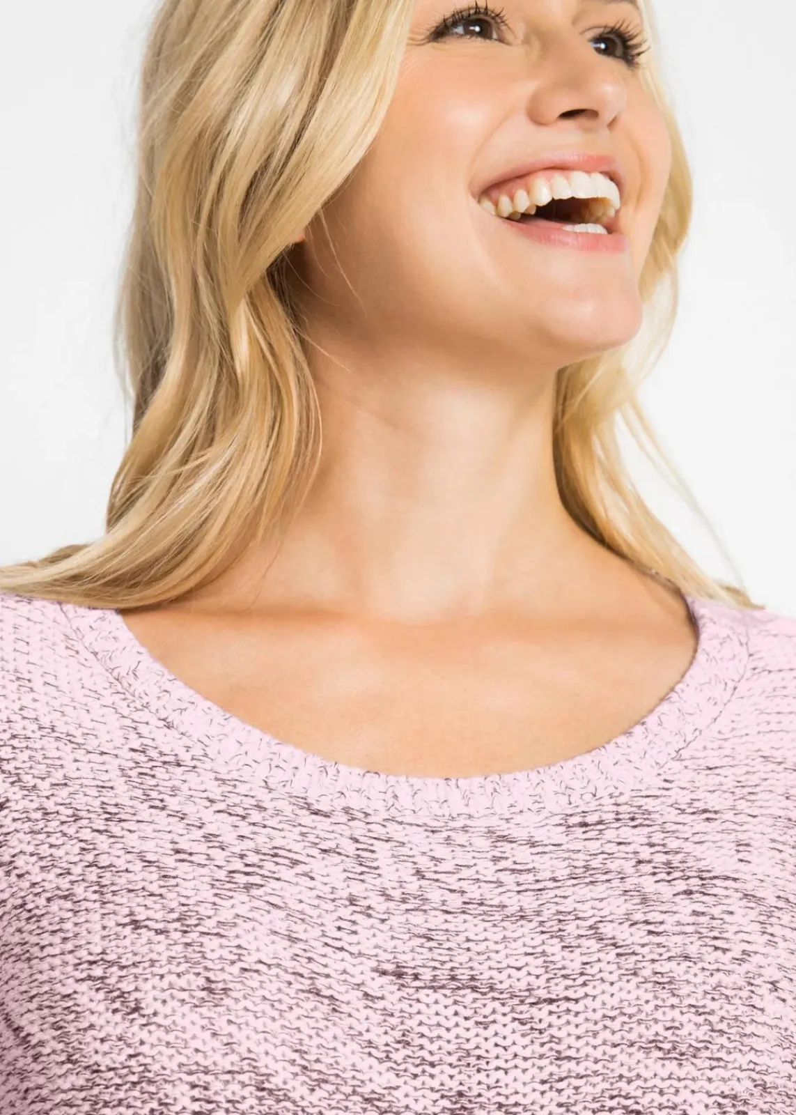 bonprix Bekleidung·Umstandsmode|Bekleidung·Jeans^Grobstrick-Pullover mit Farbverlauf antikrosa