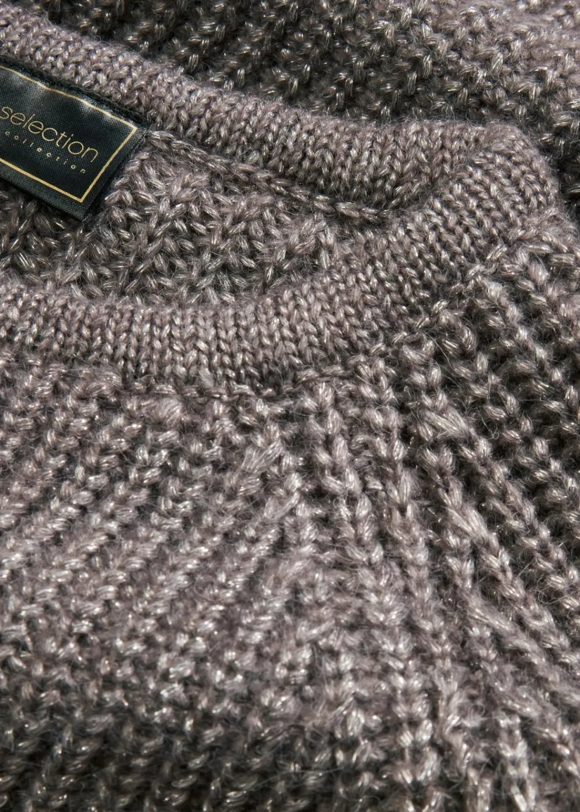 bonprix Pullover & Strickjacken|Strickmode^Grobstrickpullover mit Glanzgarn anthrazit