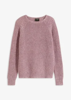 bonprix Bekleidung·Umstandsmode|Bekleidung·Jeans^Grobstrickpullover mit Glanzgarn aschrosa