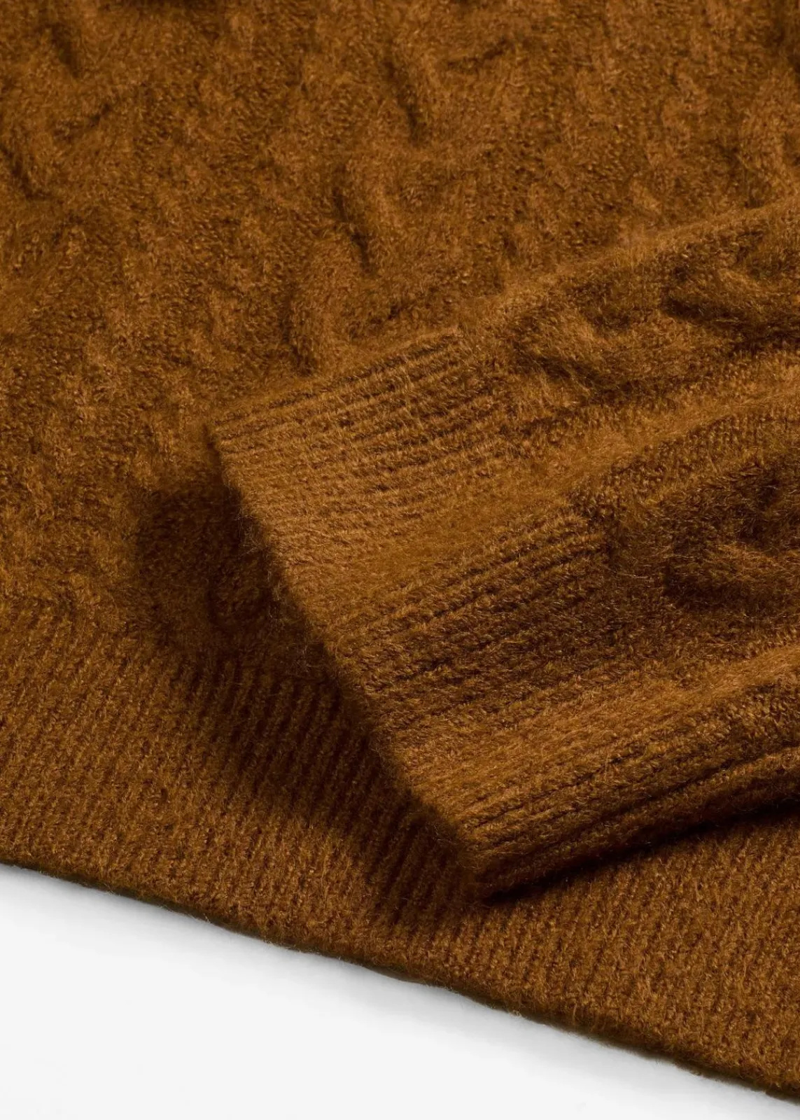 bonprix Bekleidung·Umstandsmode|Strickmode^Grobstrick-Pullover mit Kapuze cognac braun