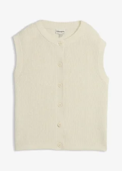 bonprix Bekleidung·Röcke|Bekleidung·Jeans^Grobstrick-Pullunder natur