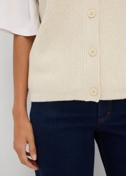 bonprix Bekleidung·Röcke|Bekleidung·Jeans^Grobstrick-Pullunder natur