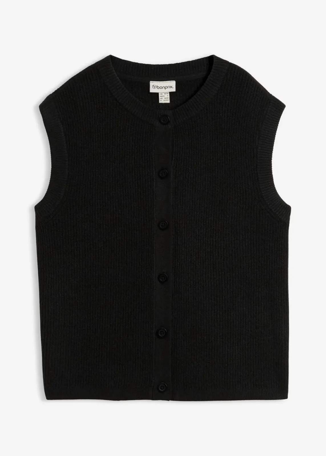 bonprix Bekleidung·Umstandsmode|Pullover & Strickjacken^Grobstrick-Pullunder schwarz
