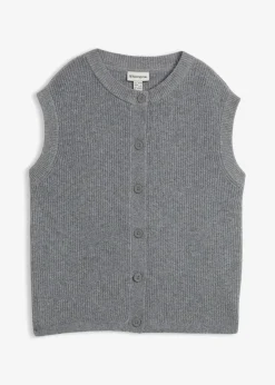 bonprix Bekleidung·Röcke|Bekleidung·Jeans^Grobstrick-Pullunder grau meliert meliert