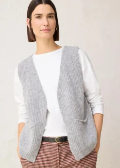 bonprix Bekleidung·Umstandsmode|Premium^Grobstrickweste mit Alpakawolle hellgrau meliert