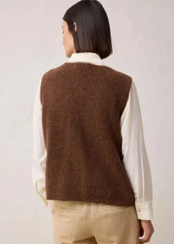 bonprix Bekleidung·Umstandsmode|Premium^Grobstrickweste mit Alpakawolle pimentbraun