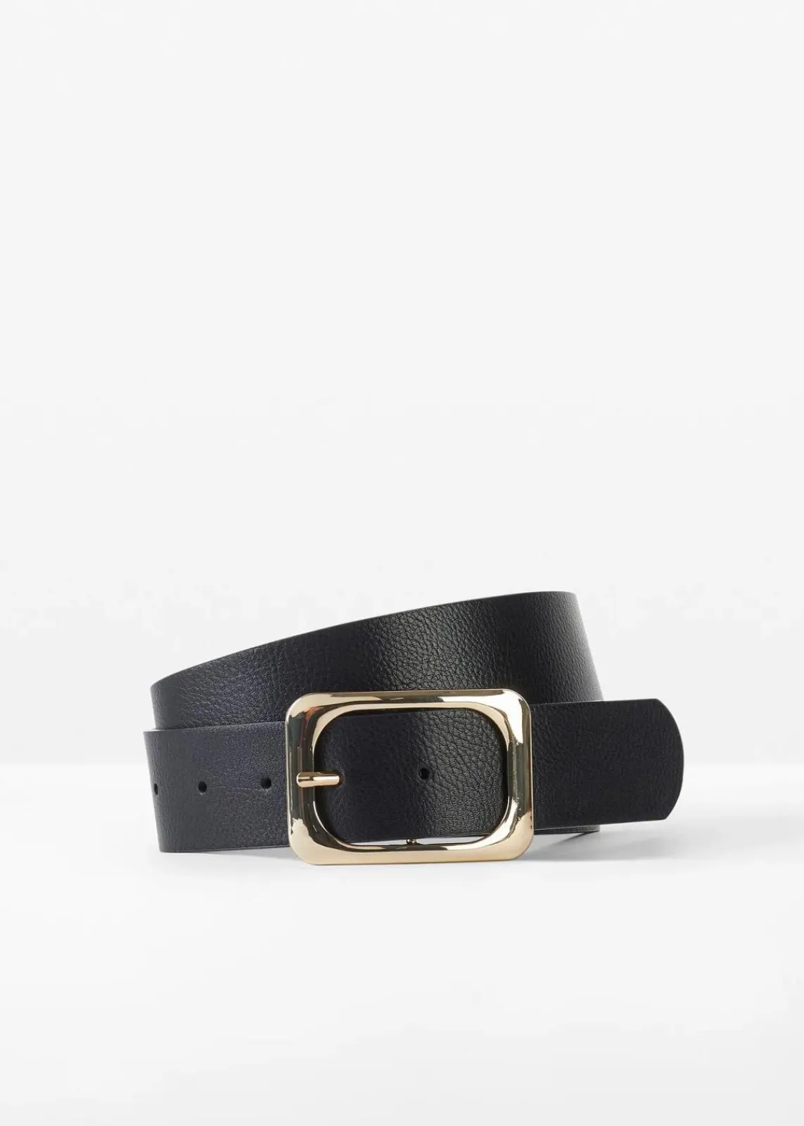 bonprix Gürtel|Schuhe & Accessoires In Spezialgrößen·Gürtel^Gürtel mit glänzender Metallschließe schwarz