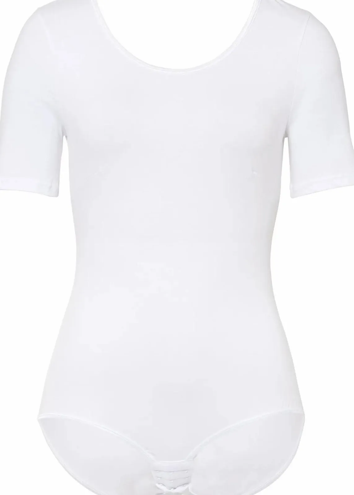 bonprix Bodies|Baumwollunterwäsche^Halbarm Body mit Baumwolle weiß