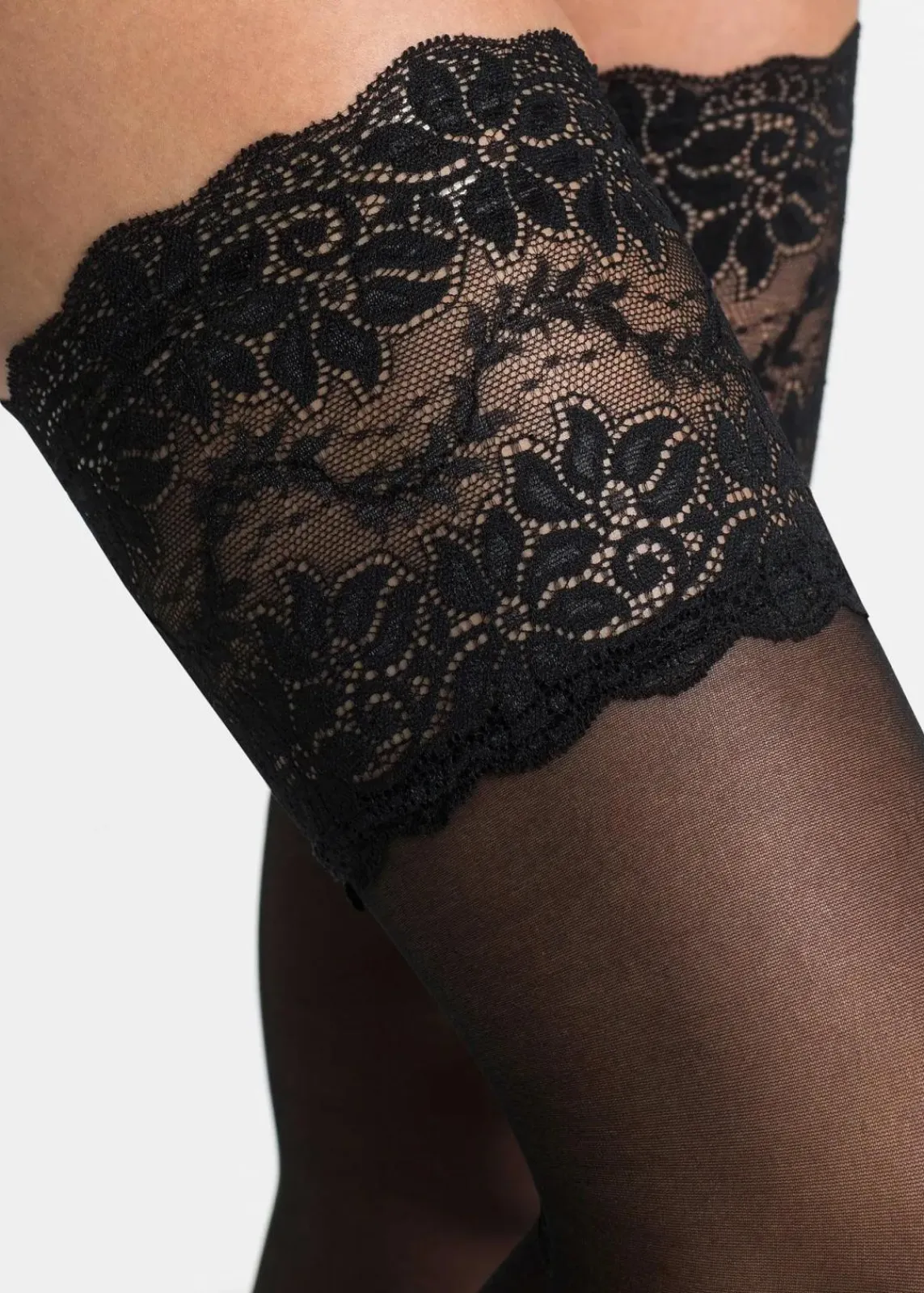 bonprix Wäsche·Socken & Strumpfhosen|Wäsche·Erotikwäsche^Halterlose Strümpfe mit Spitze 20 DEN schwarz
