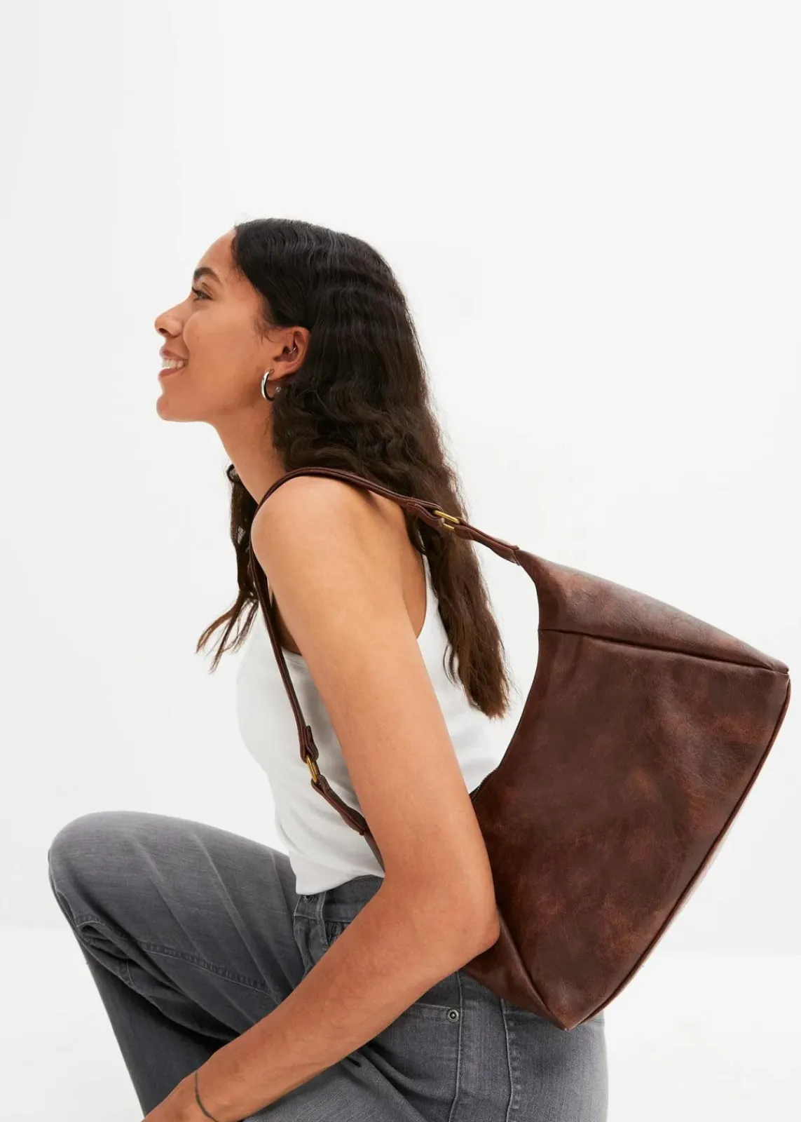 bonprix Taschen^Handtasche dunkelbraun