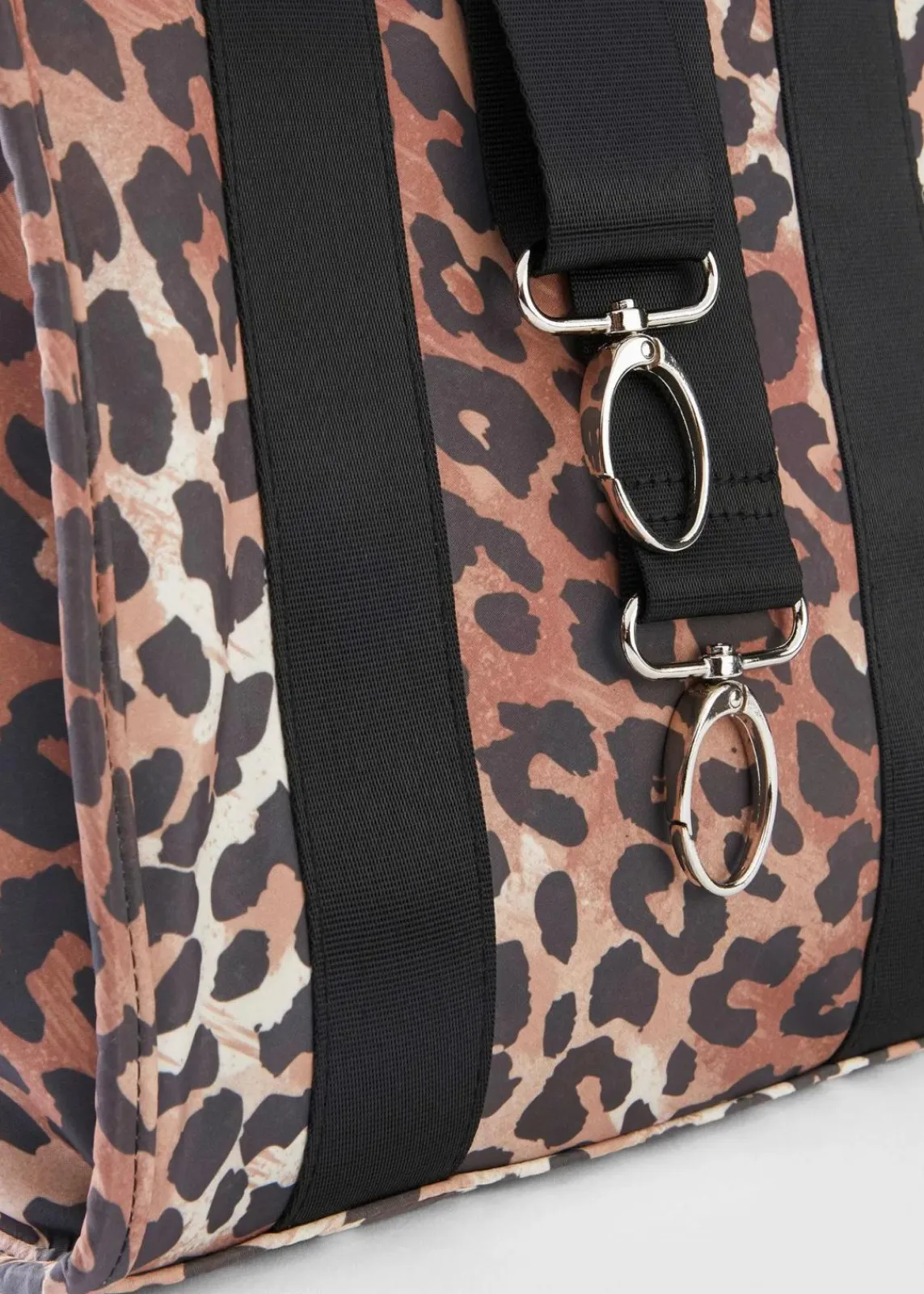 bonprix Taschen^Handtasche schwarz/beige leo bedruckt
