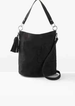bonprix Taschen^Handtasche mit Stickerei schwarz