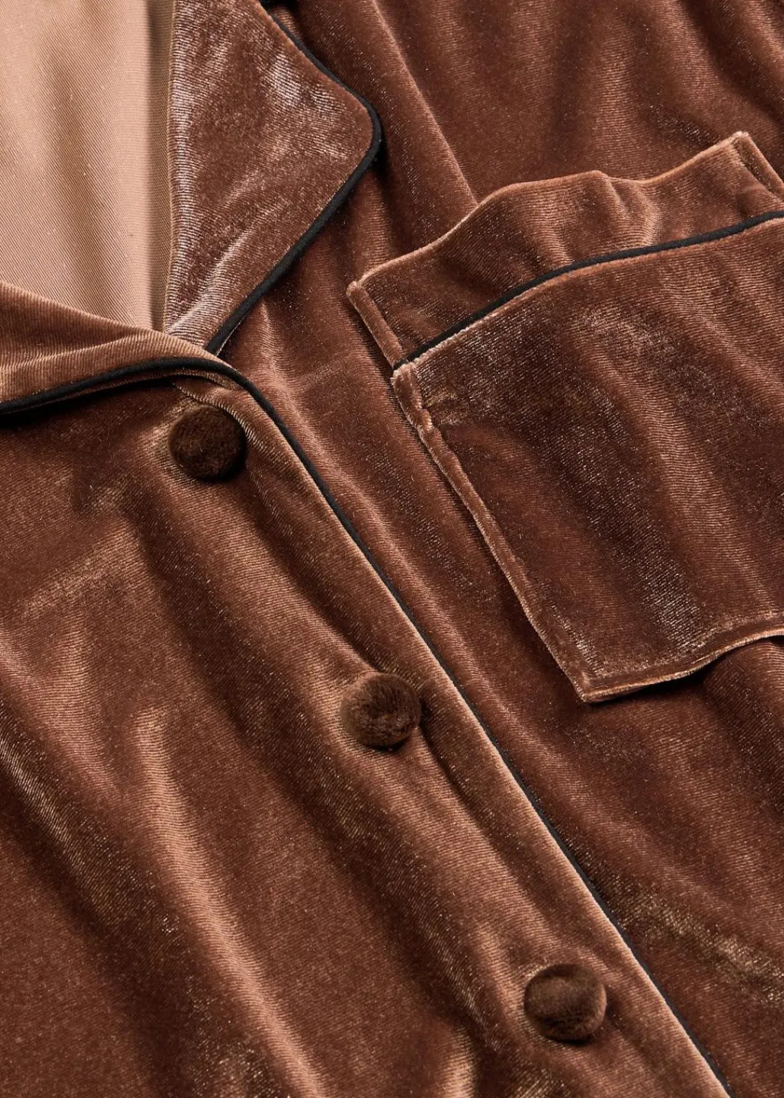 bonprix Wäsche·Homewear|Wäsche·Nachtwäsche^Hausanzug aus Samt maronenbraun