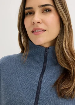 bonprix Wäsche·Homewear|Wäsche·Nachtwäsche^Hausanzug aus softem Waffeljersey dunkelblau meliert