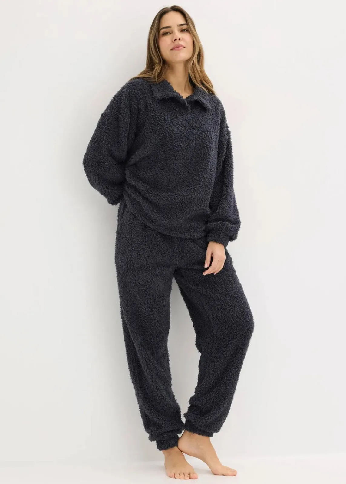 bonprix Wäsche·Homewear|Wäsche·Nachtwäsche^Hausanzug aus weichem Material nachtblau
