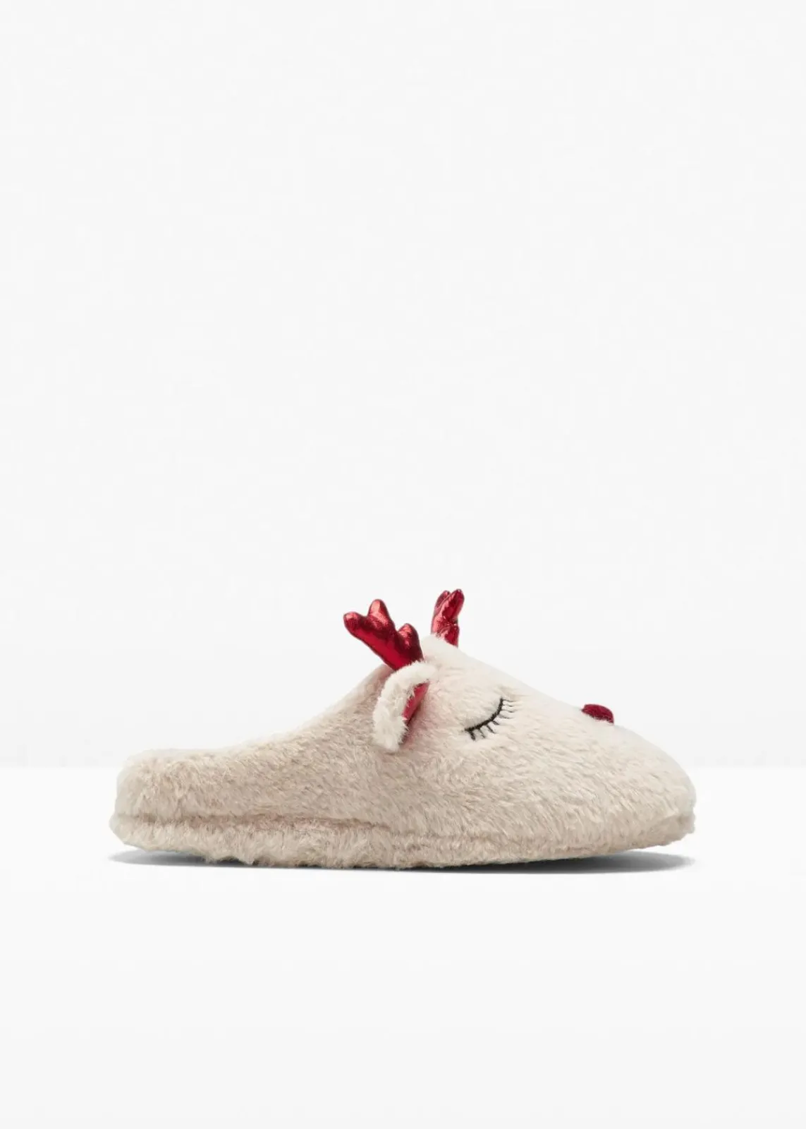 bonprix Hausschuhe|Schuhe & Accessoires In Spezialgrößen·Schuhe In Übergröße^Hausschuhe beige/rot