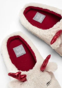 bonprix Hausschuhe|Schuhe & Accessoires In Spezialgrößen·Schuhe In Übergröße^Hausschuhe beige/rot