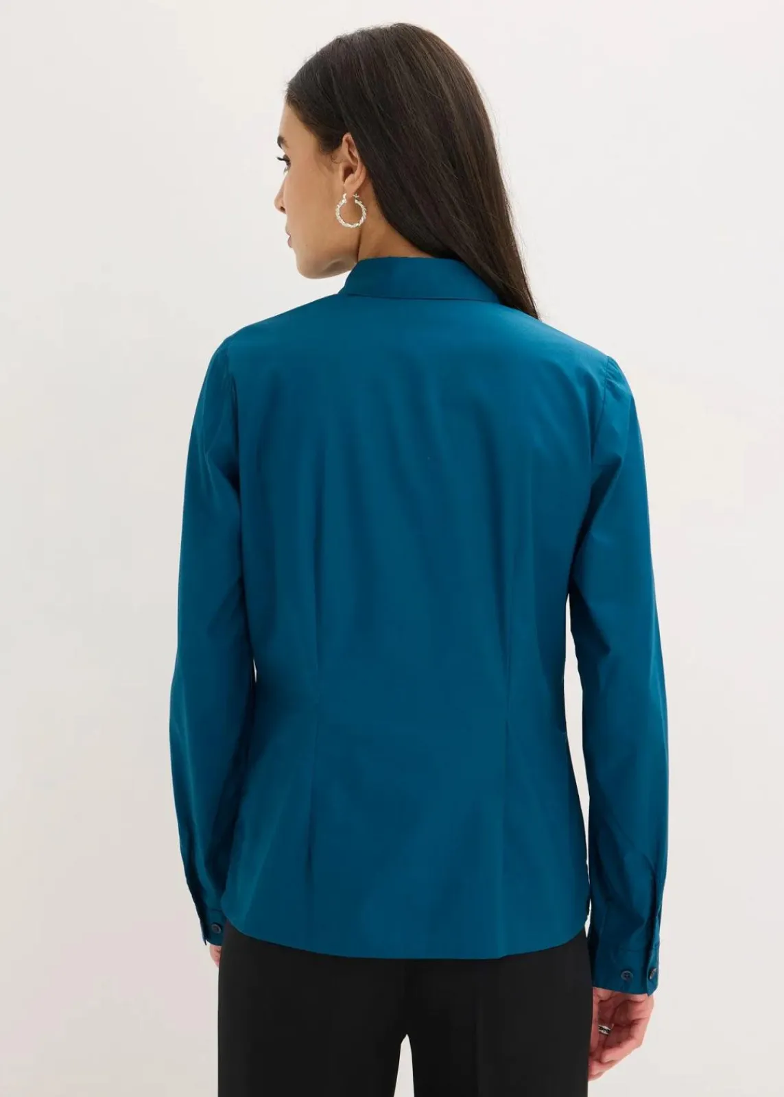 bonprix Bekleidung·Jacken & Mäntel|Blusen & Tuniken^Hemdbluse blaupetrol