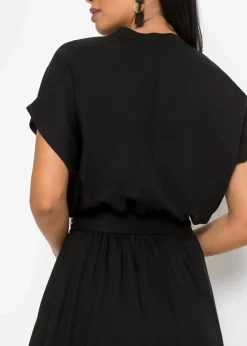 bonprix Bekleidung·Pullover & Strickjacken|Kleider^Hemdblusenkleid schwarz