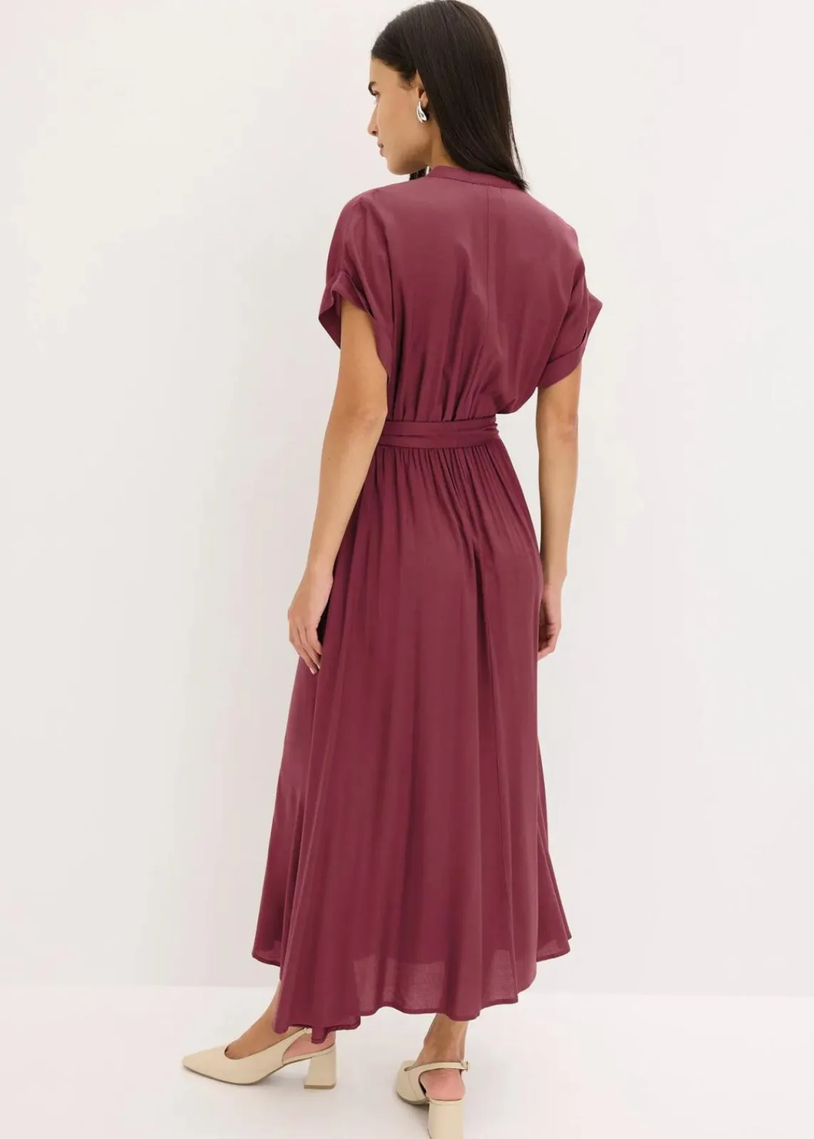 bonprix Kleider|Bekleidung·Pullover & Strickjacken^Hemdblusenkleid ahornrot