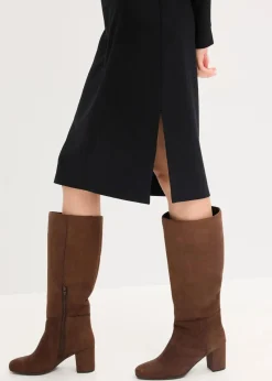 bonprix Kleider|Bekleidung·Pullover & Strickjacken^Hemdblusenkleid aus Punto di Roma schwarz