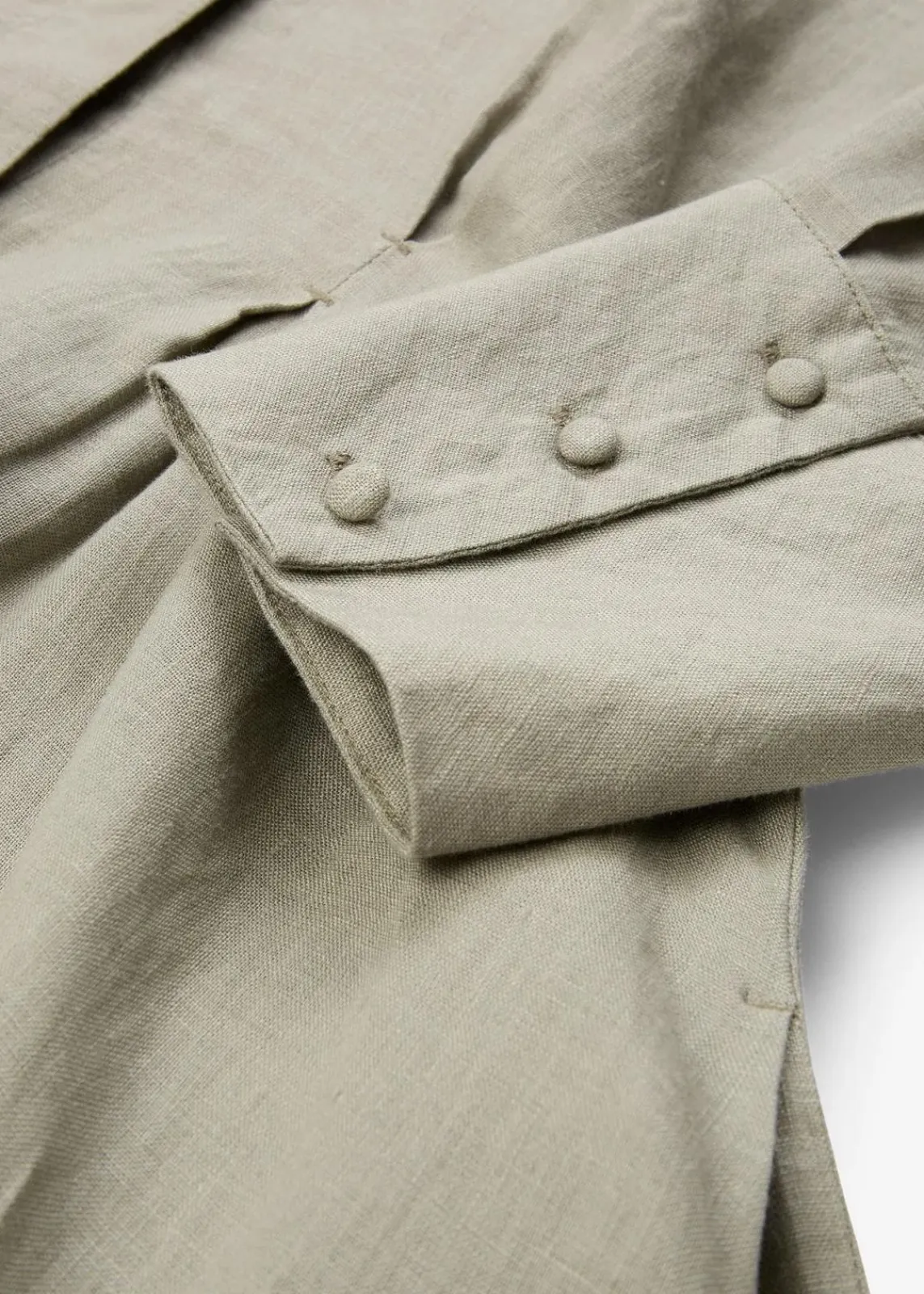 bonprix Bekleidung·Pullover & Strickjacken|Kleider^Hemdblusenkleid aus reinem Leinen new khaki