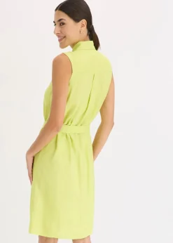 bonprix Kleider|Bekleidung·Pullover & Strickjacken^Hemdblusenkleid aus Viskose zitrusgelb