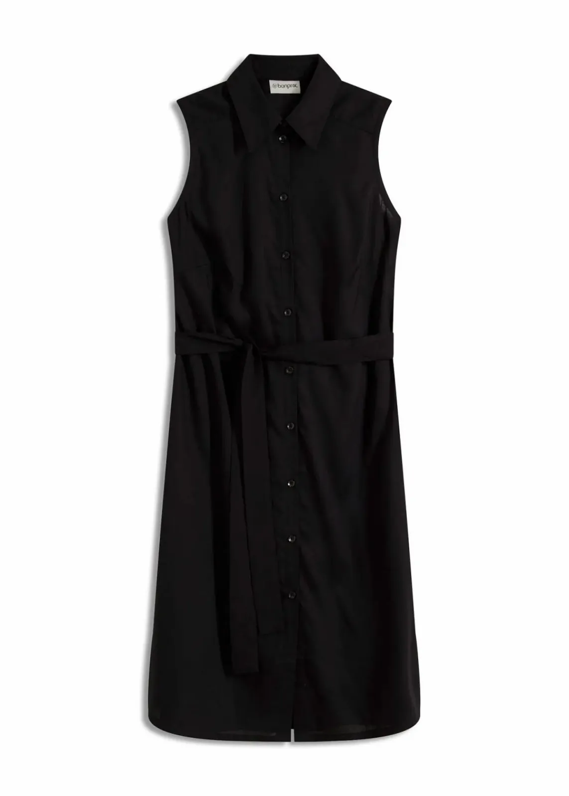 bonprix Bekleidung·Pullover & Strickjacken|Kleider^Hemdblusenkleid aus Viskose schwarz