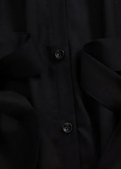bonprix Bekleidung·Pullover & Strickjacken|Kleider^Hemdblusenkleid aus Viskose schwarz
