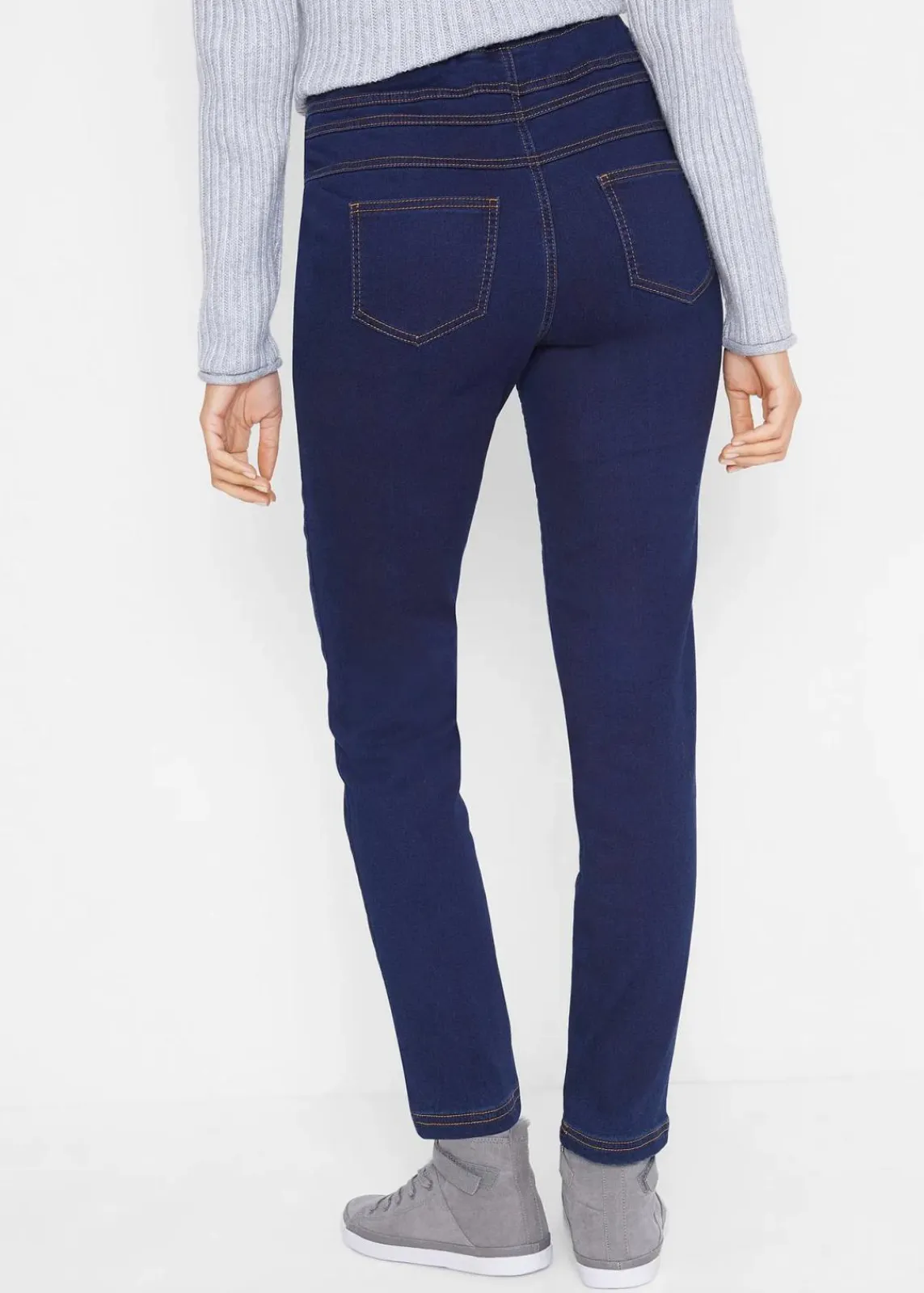 bonprix Bekleidung·Shirts & Tops|Thermobekleidung^High Waist Jeggings aus leichter, elastischer Thermoqualität mit Bequembund dark denim