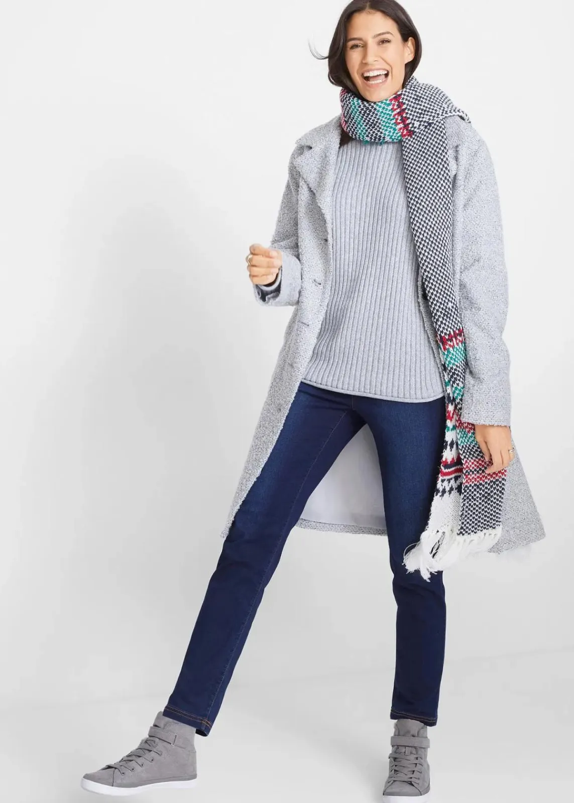 bonprix Bekleidung·Shirts & Tops|Thermobekleidung^High Waist Jeggings aus leichter, elastischer Thermoqualität mit Bequembund dark denim