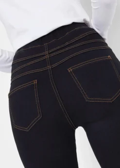 bonprix Jeans|Thermobekleidung^High Waist Jeggings aus leichter, elastischer Thermoqualität mit Bequembund schwarz denim