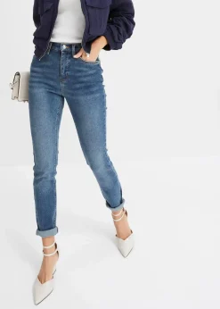 bonprix Bekleidung·Shirts & Tops|Jeans^High Waist Skinny Jeans blue stone