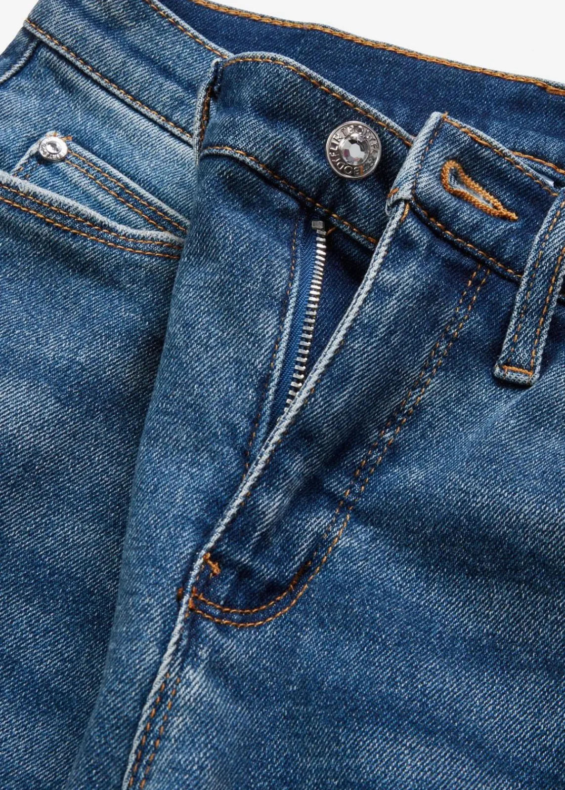 bonprix Bekleidung·Shirts & Tops|Jeans^High Waist Skinny Jeans blue stone