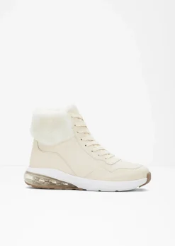 bonprix Gefütterte Winterschuhe|Sneaker^High-Top-Sneaker beige