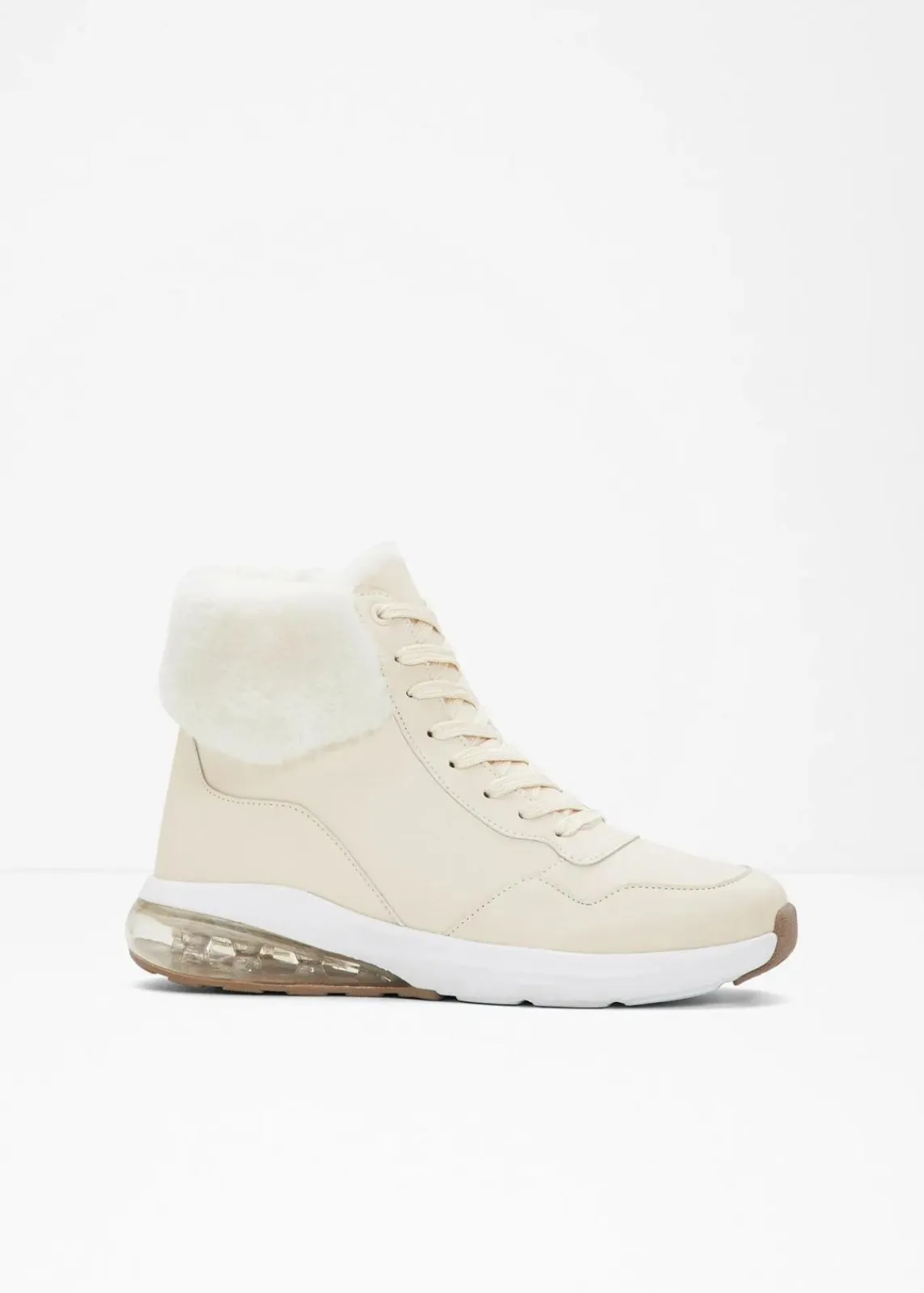 bonprix Gefütterte Winterschuhe|Sneaker^High-Top-Sneaker beige